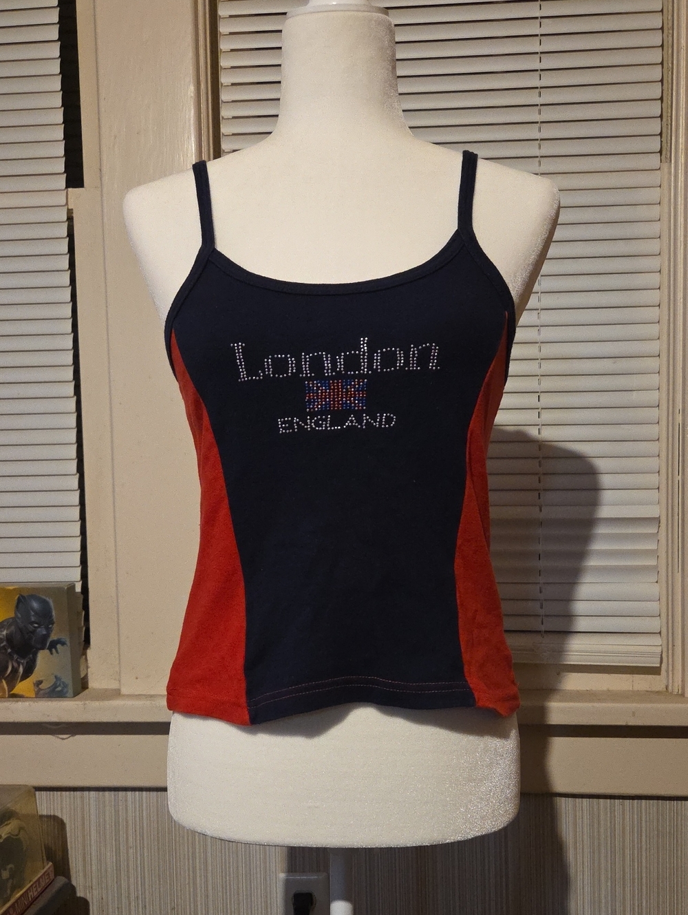 Vintage Studded London England Tank Top Medium/Large Y2K